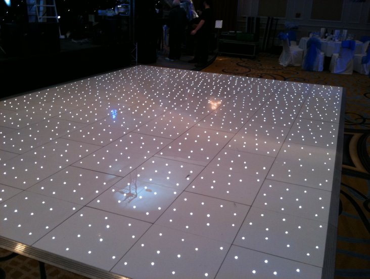 White Star Lit LED Dance Floor Hire