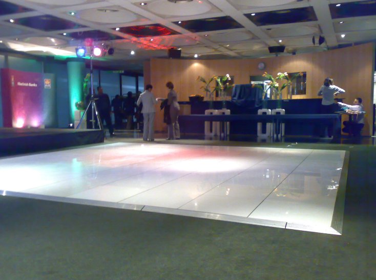 White Dance Flooring for UK Hire